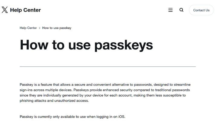 湘西苹果维修店铺分享iOS用户如何通过通行密钥(Passkey)登录 